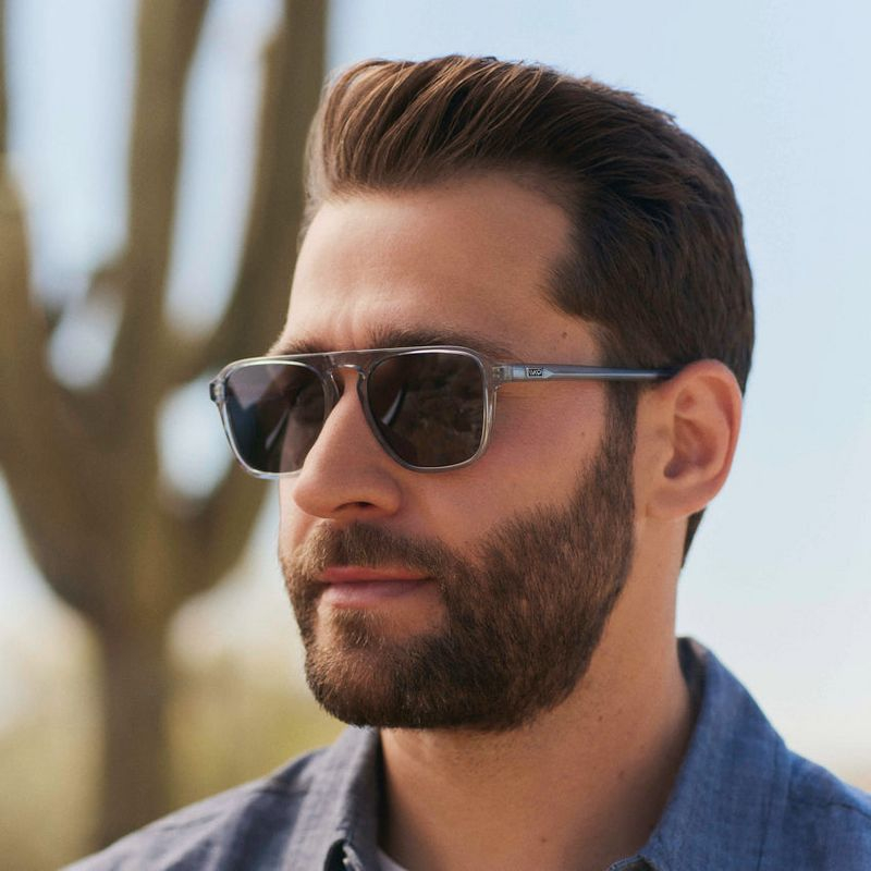 WMP Eyewear Aviator Single Bridge Square Polarized Sunglasses