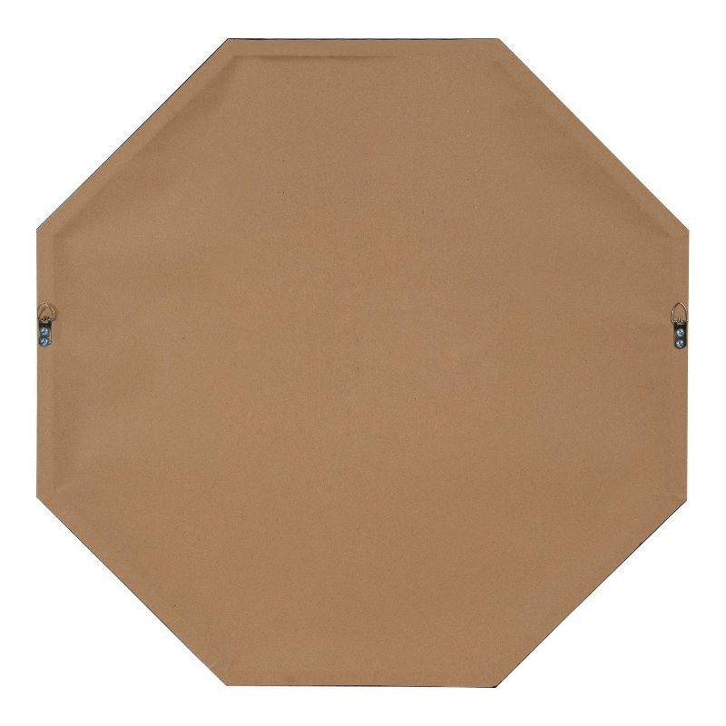 Kate & Laurel All Things Decor 28.7" x 28.7" Rhodes Octagon Wall Mirror Black : Modern, Beveled, Easy to Hang