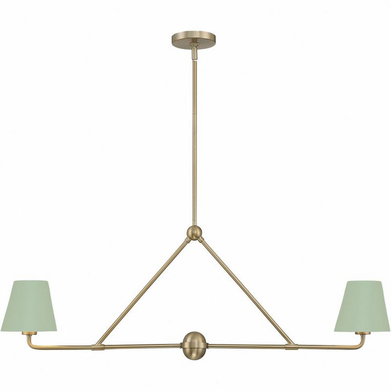 Crystorama Lighting Xavier 2 - Light Chandelier in  Vibrant Gold/Green
