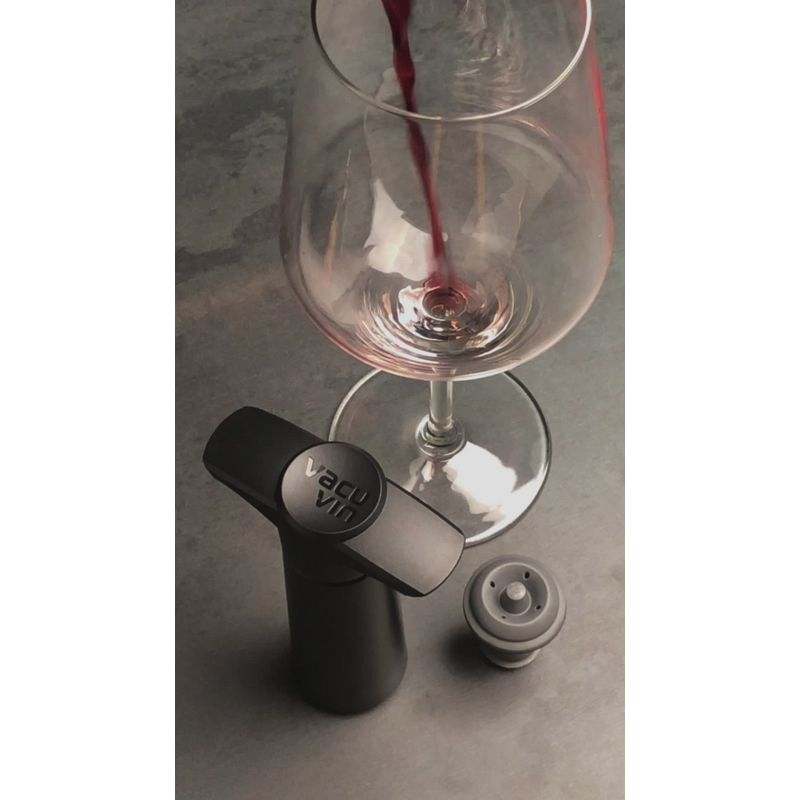 Vacu Vin Set of 5 Air Deluxe Wine Set Black