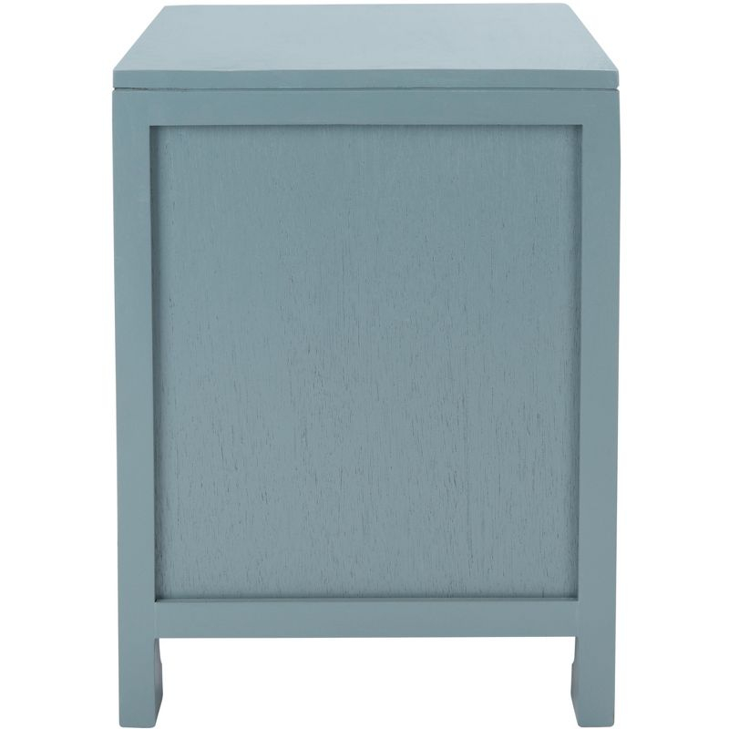 Dave 1 Drawer 1 Door Nightstand - Blue Grey/Natural - Safavieh.