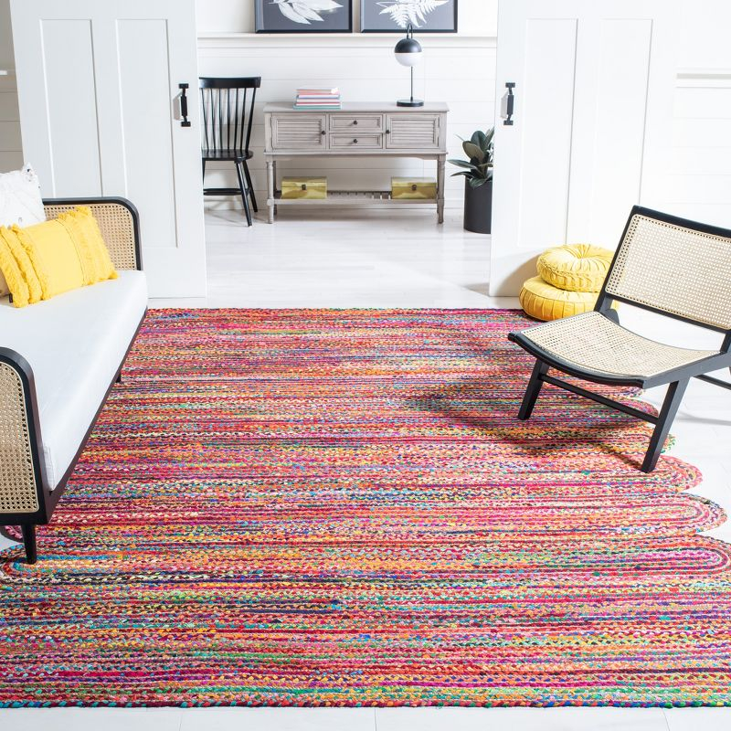 Cape Cod CAP208 Woven Indoor Area Rug - Red/Multi - 5'x8' - Safavieh