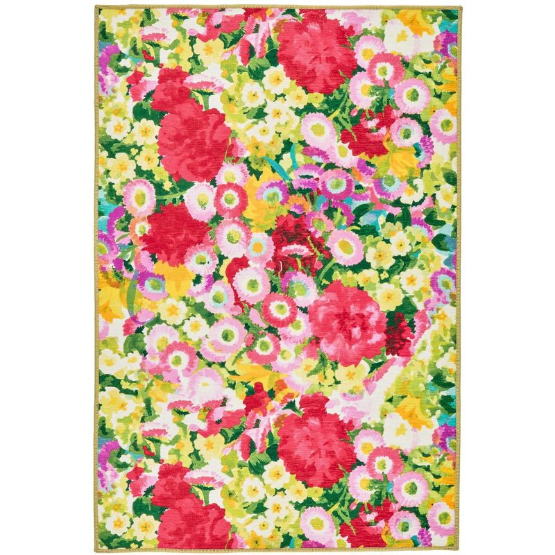 Annie Selke - Dash & Albert Chamomile Cluster Multi Machine Washable Rug, 2x3, Multi