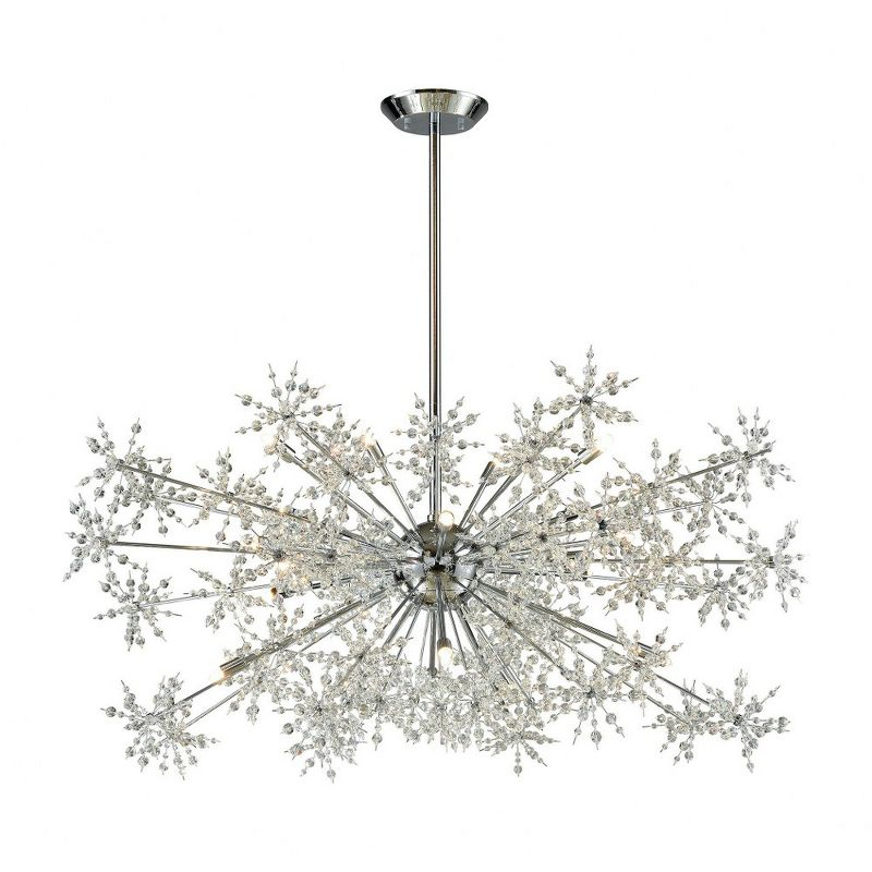 Elk Home Snowburst 20 - Light Chandelier in  Polished Chrome