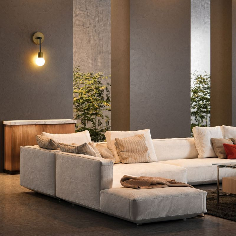 Z-Lite Neutra 1 - Light Wall Light in  Matte Black/Foundry Brass