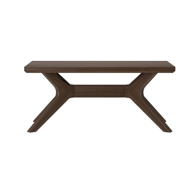 Plank+Beam Solid Wood Cross Leg Rectangular Coffee Table, 40" Coffee Table for Living Room, Walnut