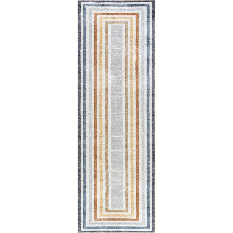 Nuloom AliÃ©nor Striped Machine Washable Indoor Area Rug, Runner 2' 6" x 10', Multicolor