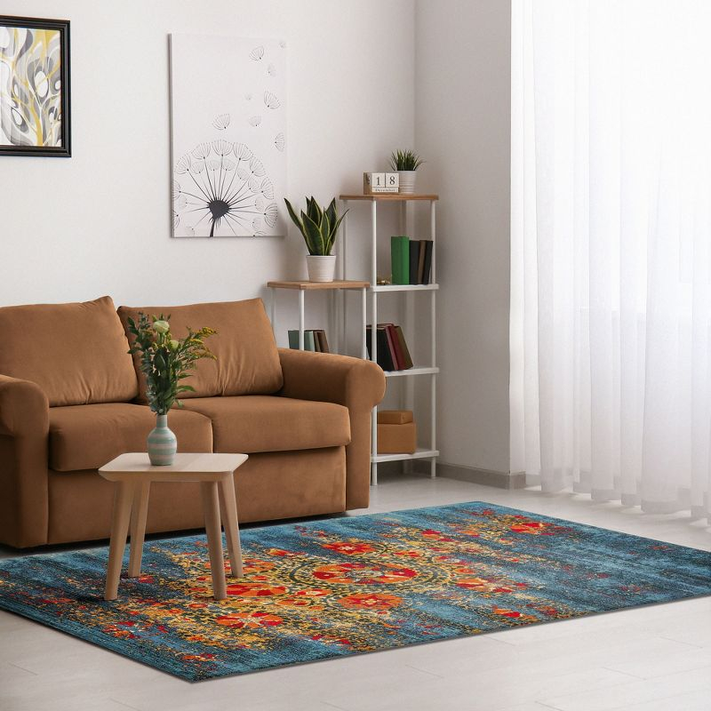 Liora Manne Marina Suzanie Indoor/Outdoor Area Rug Blue 3'11" x 5'10"