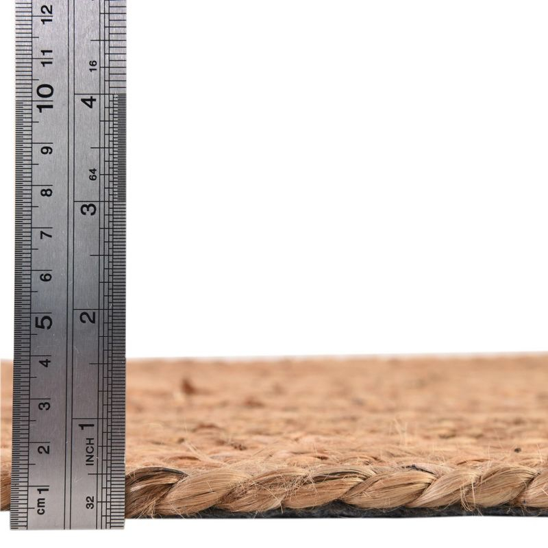 Unique Loom Braided Jute Luxe Collection Area Rug (2'  x 3' 1" Rectangle Natural)