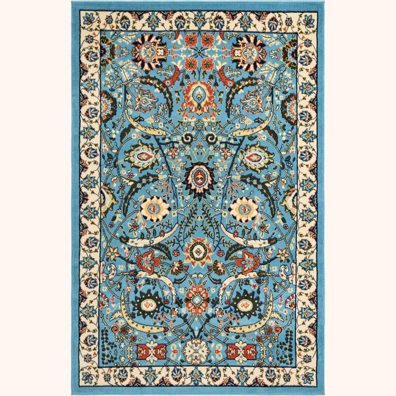 Unique Loom 5' 3 x 8' 0 Blue Espahan Cape Cod Area Rug