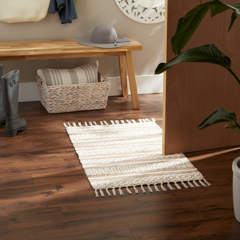 Design Imports Chenille Doodle Lines Rug - Stone - 2 X 3 Ft
