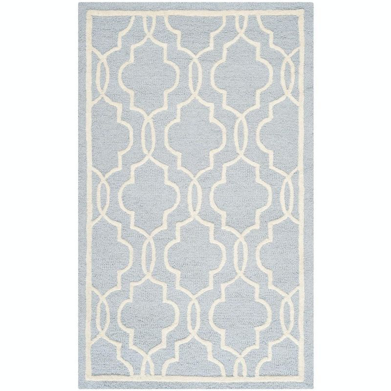 Cambridge CAM131 Tufted Indoor Runner Rug - Light Blue/Ivory - 2'6"x10' - Safavieh