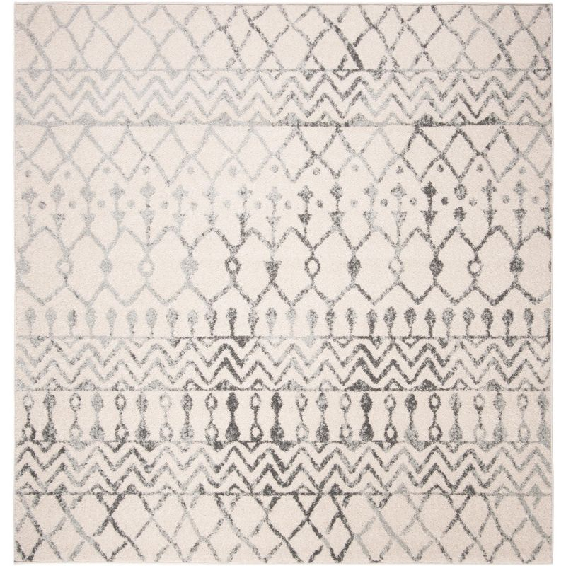 Tulum TUL270 Power Loomed Area Rug - Ivory/Grey - 8'x8' - Safavieh.