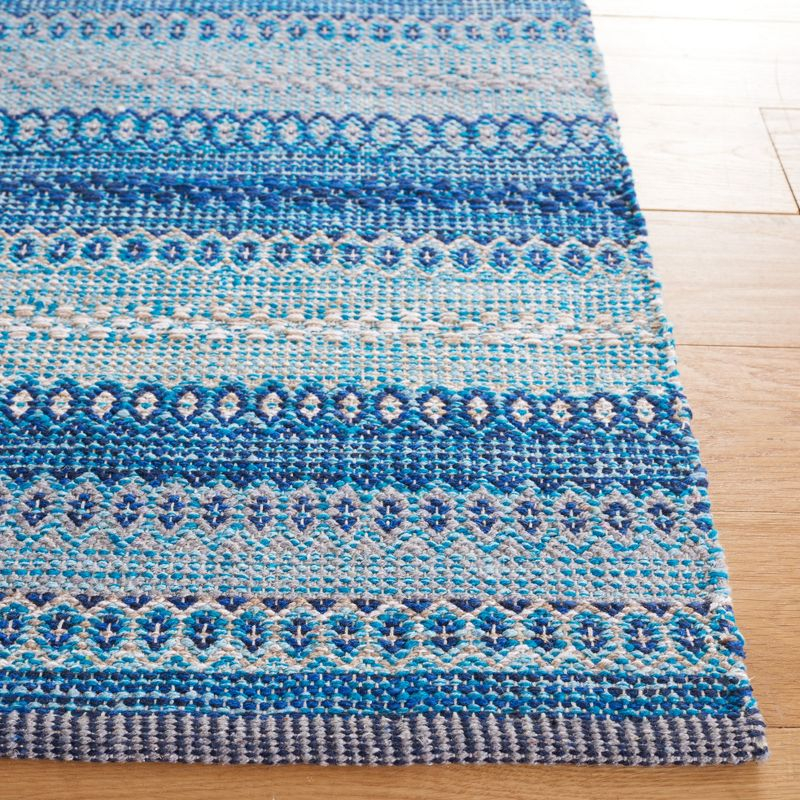 Kilim KLM475 Hand Woven Area Rug - Grey/Blue - 5'x8' - Safavieh.