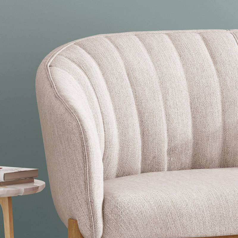 Galena Mid-Century Loveseat Beige - Christopher Knight Home