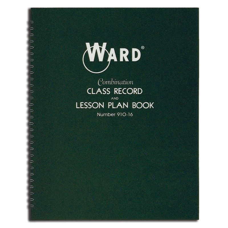 WARD® Combination 9-10 Week Class Record + 6 Period Lesson Plan Book, Pack of 2