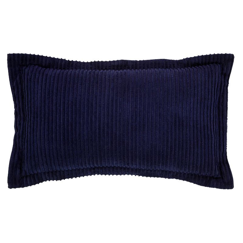 Jullian Collection 100% Cotton Tufted Unique Luxurious Bold Stripes Design Sham Navy - Better Trends