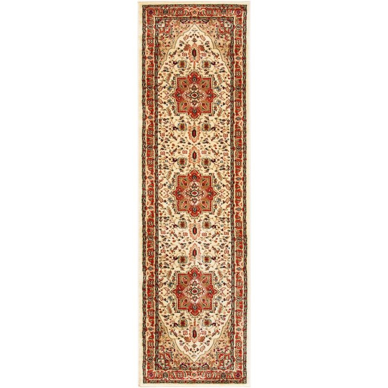 Lyndhurst Heriz LNH330 Power Loomed Runner Rug - Ivory/Rust - 2'3"x16' - Safavieh
