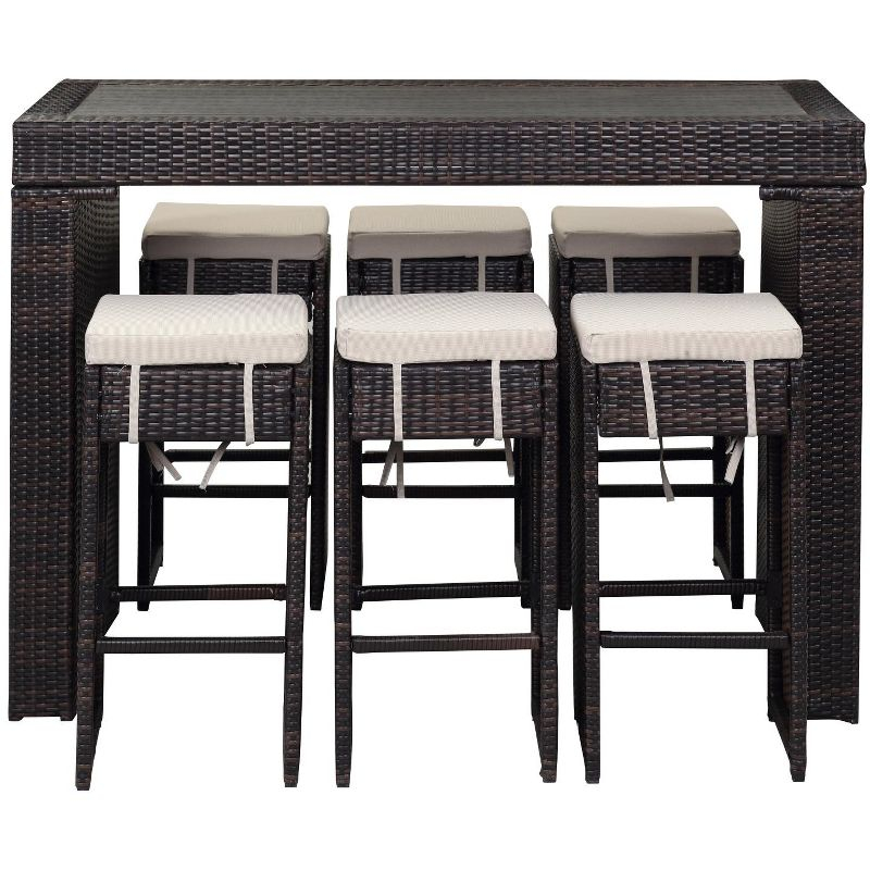Sanders Bar Set - Indoor/Outdoor - PAT2502 - Brown/Sand - Safavieh