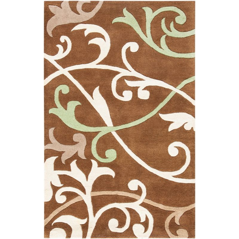 Soho SOH256 Hand Tufted Area Rug - Brown/Multi - 3'6"x5'6" - Safavieh.