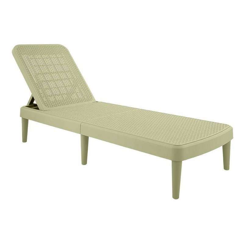 Tahiti Rattan Patio Chaise Lounge Green - Lagoon
