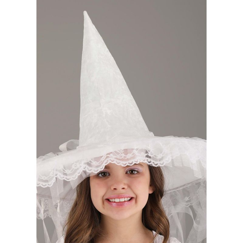 HalloweenCostumes.com Medium Girl Girl's White Witch Costume, White/Gray