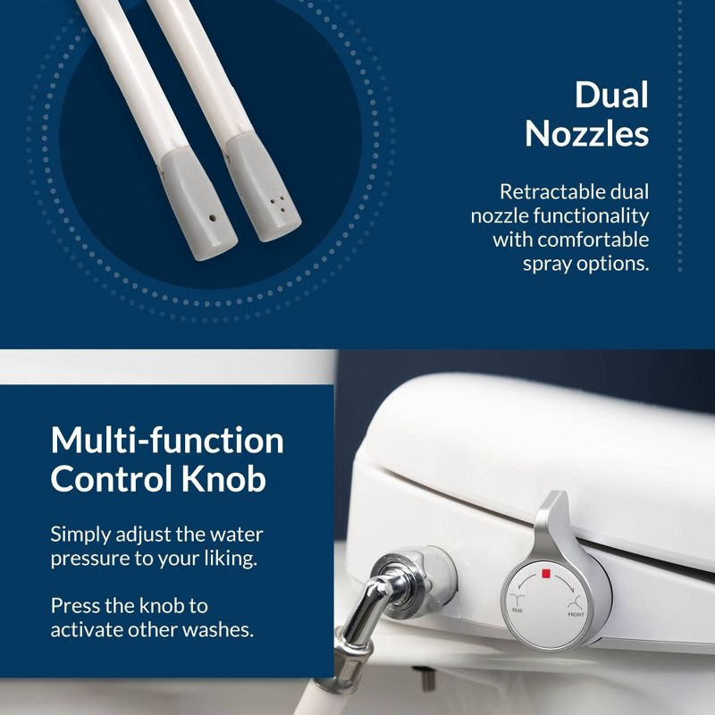 Bio Bidet by Bemis 550 Electric Smart Bidet Seat in Elongated White with Drylette Towels