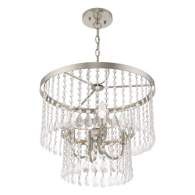 Livex Lighting Elizabeth 4 - Light Chandelier in  Brushed Nickel
