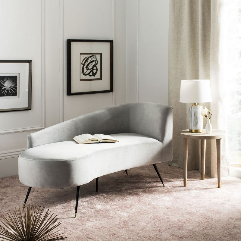 Evangeline Parisian Settee - Grey/Black - Safavieh.