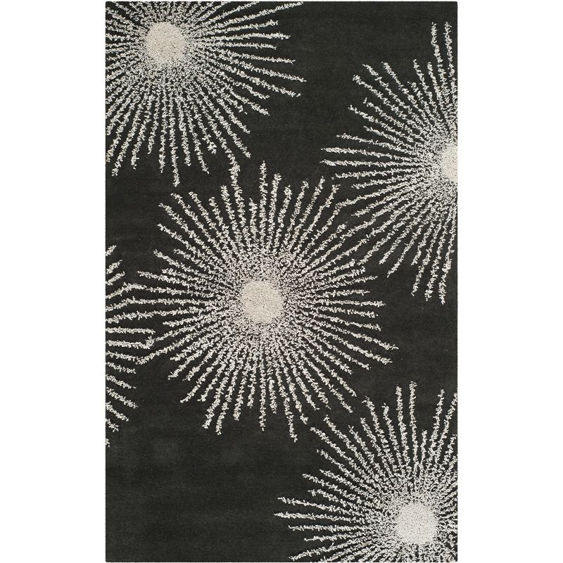Soho SOH712 Hand Tufted Area Rug - Charcoal/Ivory - 3'6"x5'6" - Safavieh.
