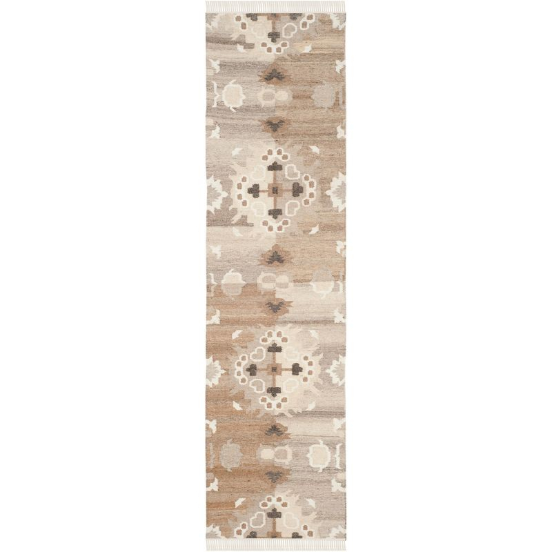 Natural Kilim NKM318 Hand Woven Runner Rug - Grey/Multi - 2'3"x6' - Safavieh.