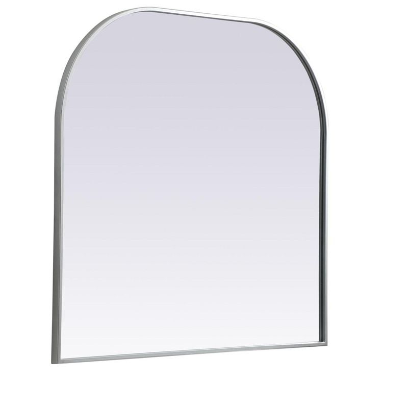 Elegant Lighting Metal Frame Arch Mirror 36x34 Inch in Brass