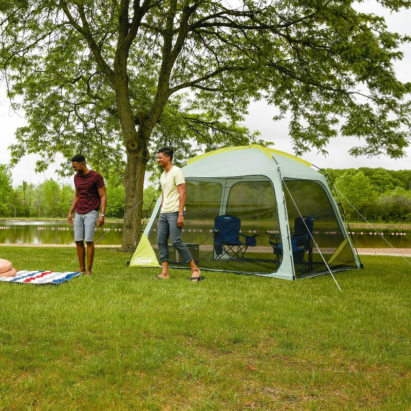 Coleman 86"x10' Skyshade 6 Person Screen Dome Canopy Beach Shelter Tent - Moss