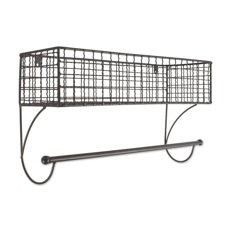 Design Imports Large Grey Farmhouse Towel Rack