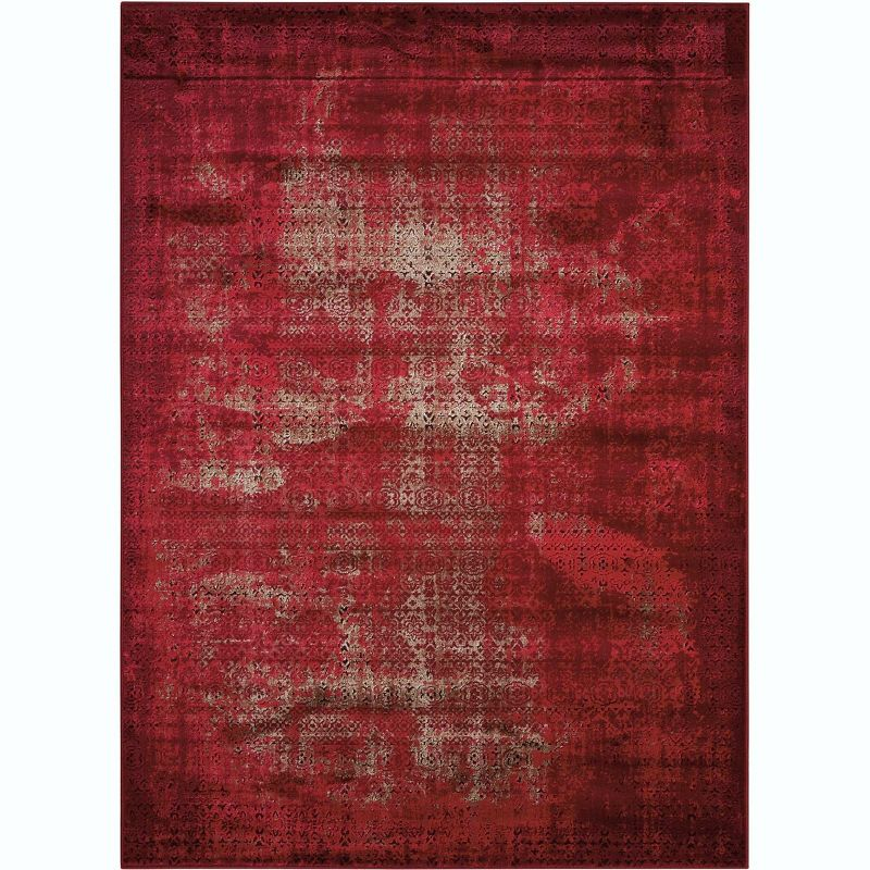 Nourison Karma KRM01 Red Area Rug 3'9" x 5'9"