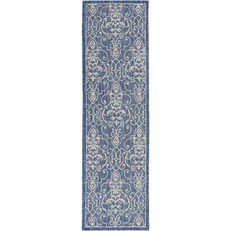 Nourison Garden Party GRD04 Indoor/outdoor Area Rug - Denim 2'2" x 7'6"