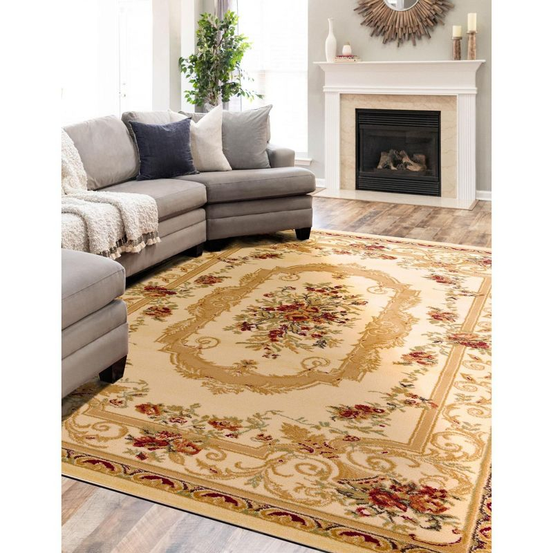 Unique Loom Versailles Collection Area Rug - Henry (10'  x 13' 1" Rectangle Cream/Green)