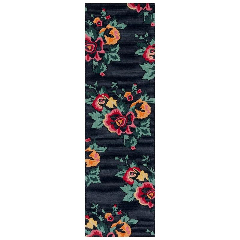 Jardin JAR157 Hand Tufted Runner Rug - Black/Pink - 2'3"x8' - Safavieh