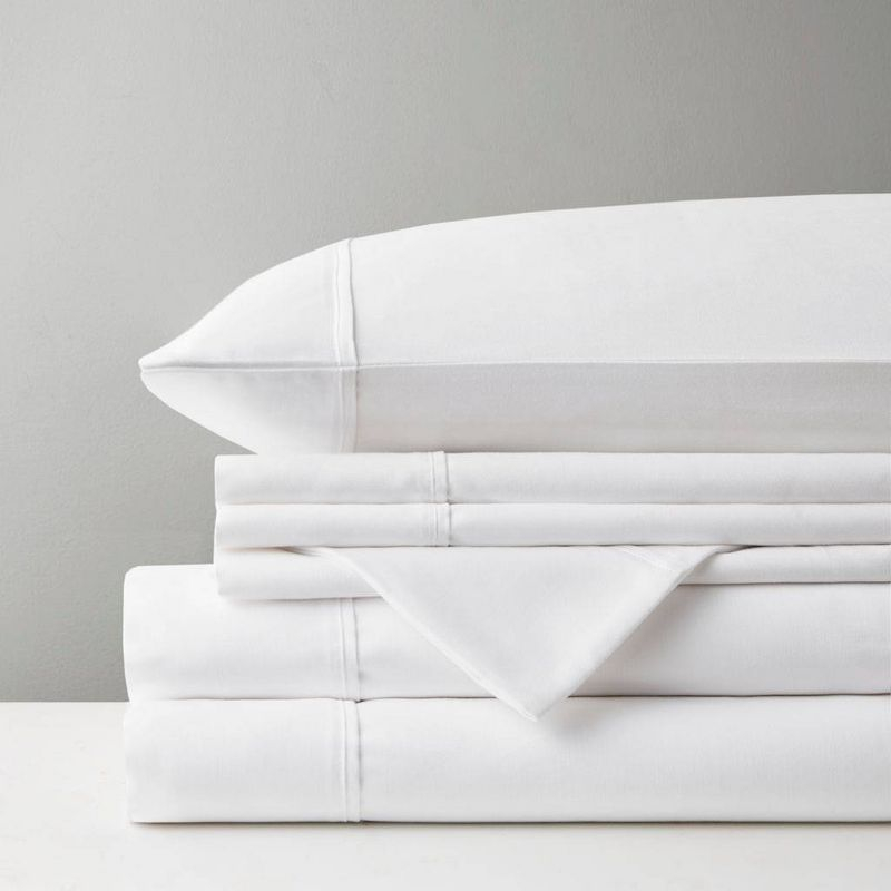 Split King 800 Thread Count 7pc Cotton Blend Sheet Set White