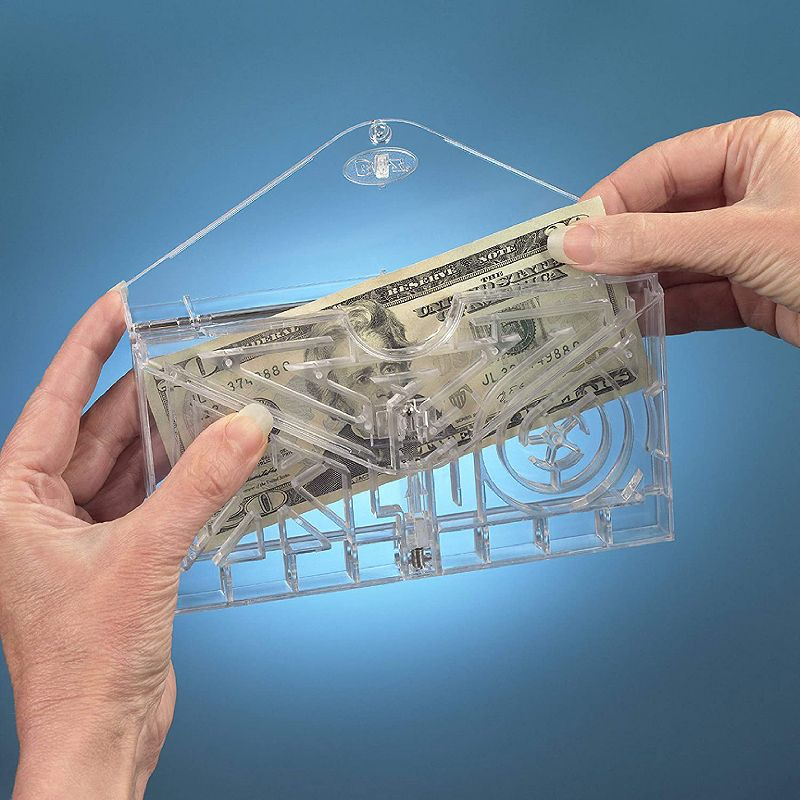 BILZ Money Puzzle E-Lope - Brain Teasing Maze for Cash or Tickets - Fun Way to Give Gifts - Reusable Puzzle for Kids, Adults and All Ages