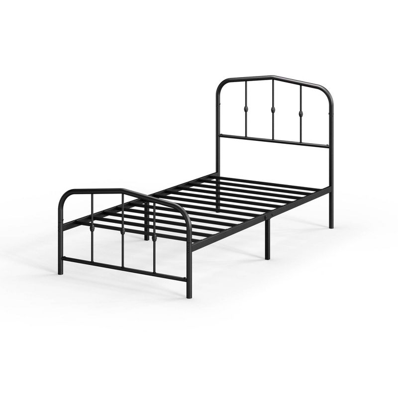 Twin Heidi Metal Platform Bed Frame Black - Zinus: Steel Construction, No Box Spring Needed, 11" Clearance