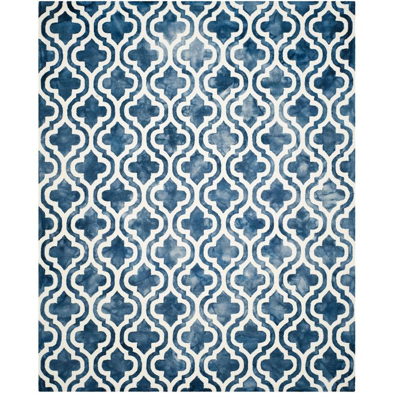 Dip Dye DDY537 Hand Tufted Indoor Area Rug - Navy/Ivory - 9'x12' - Safavieh