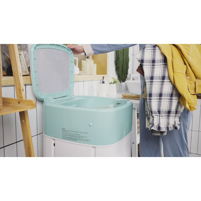 Costway 8lbs Portable Fully Automatic Washing Machine W/ Drain Pump Green