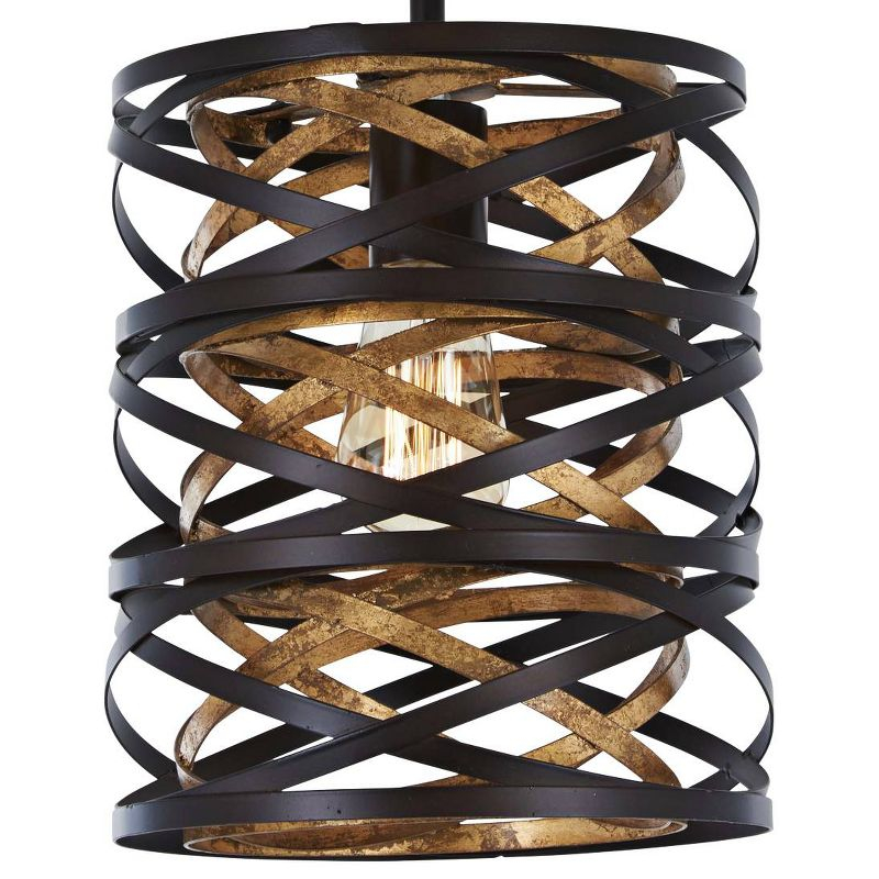 Minka Lavery Dark Bronze Mosaic Gold Mini Pendant Light 8 1/2" Wide Modern for Dining Room House Kitchen Island Living Bedroom