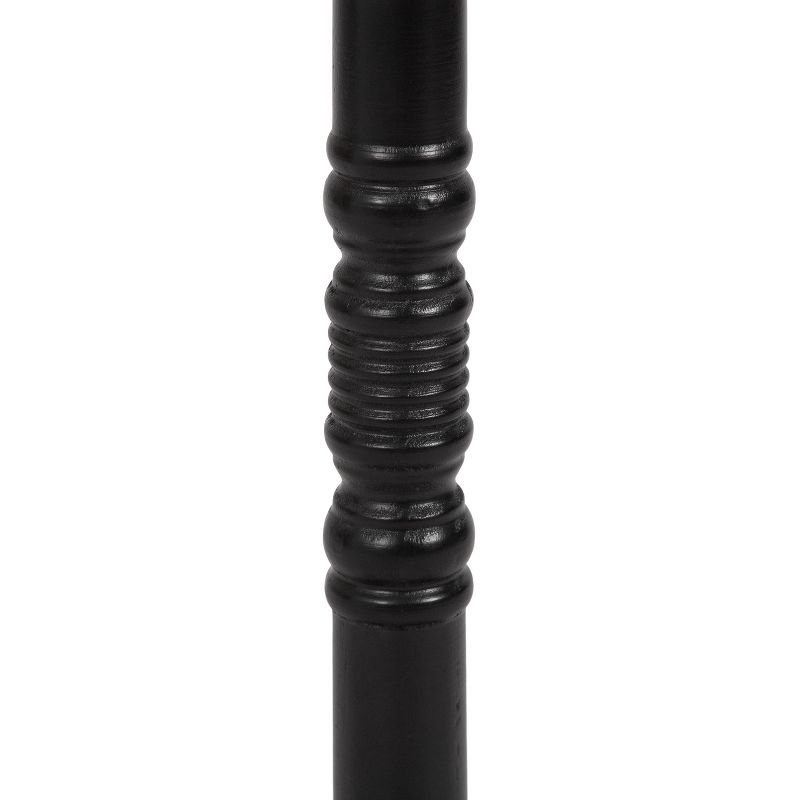 Kate and Laurel Bellport Pedestal End Table, 10x10x22, Black