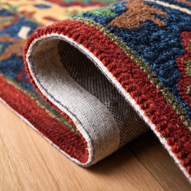 Heritage HG354 Hand Tufted Area Rug - Red/Blue - 6'x6' - Safavieh.