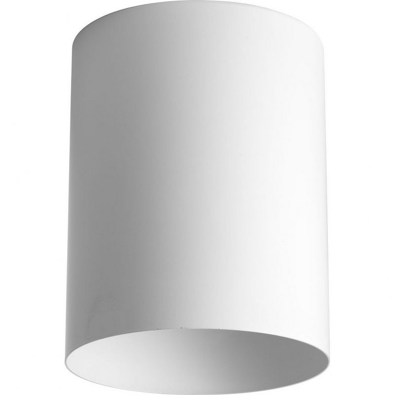 Progress Lighting, Cylinder, 1-Light, Flush Mount, Antique Bronze, LED Collection: Cylinder, Material: Aluminum, Finish Color: White
