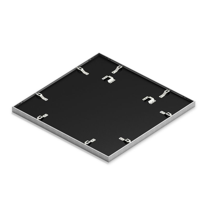 Haus and Hues Brushed Metal Single Picture Frame with Real Glass, Gray, 10x10