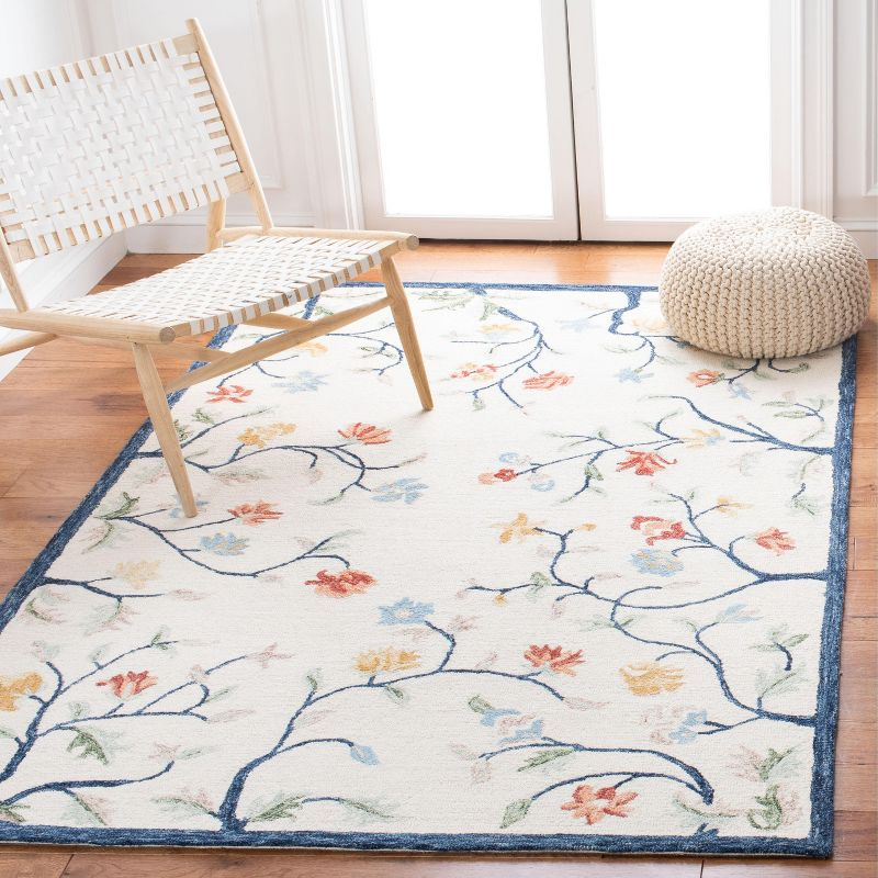 Metro MET120 Hand Tufted Area Rug - Ivory/Blue - 4'x6' - Safavieh.