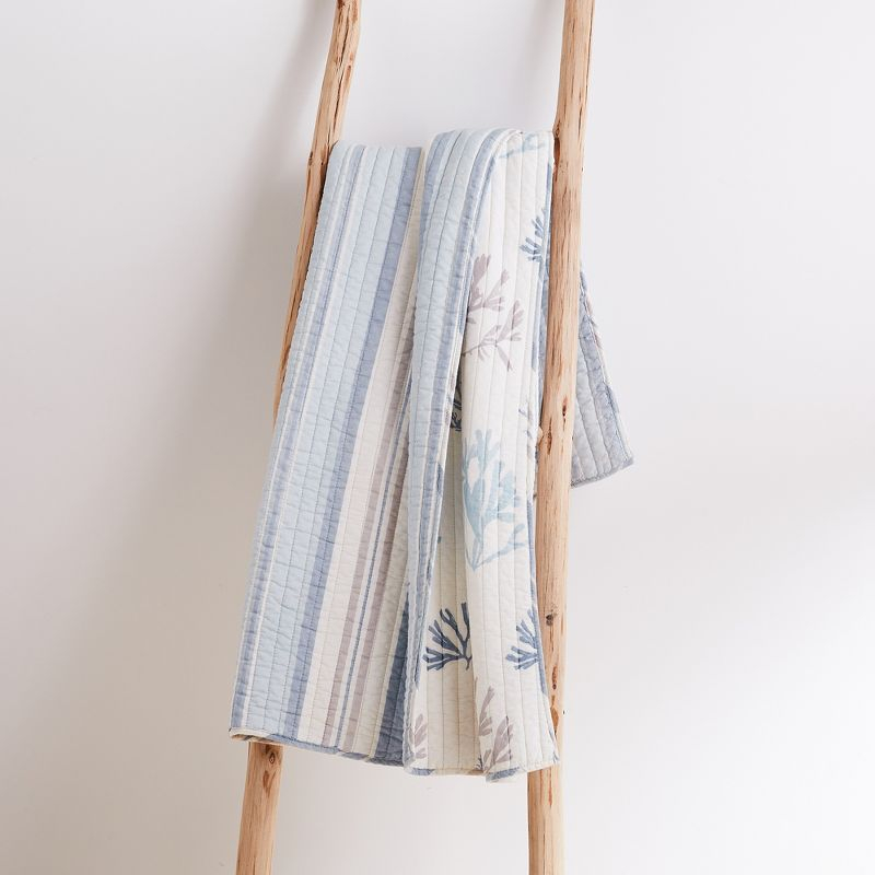 Ipanema Coastal Stripe Quilted Throw - Levtex Home